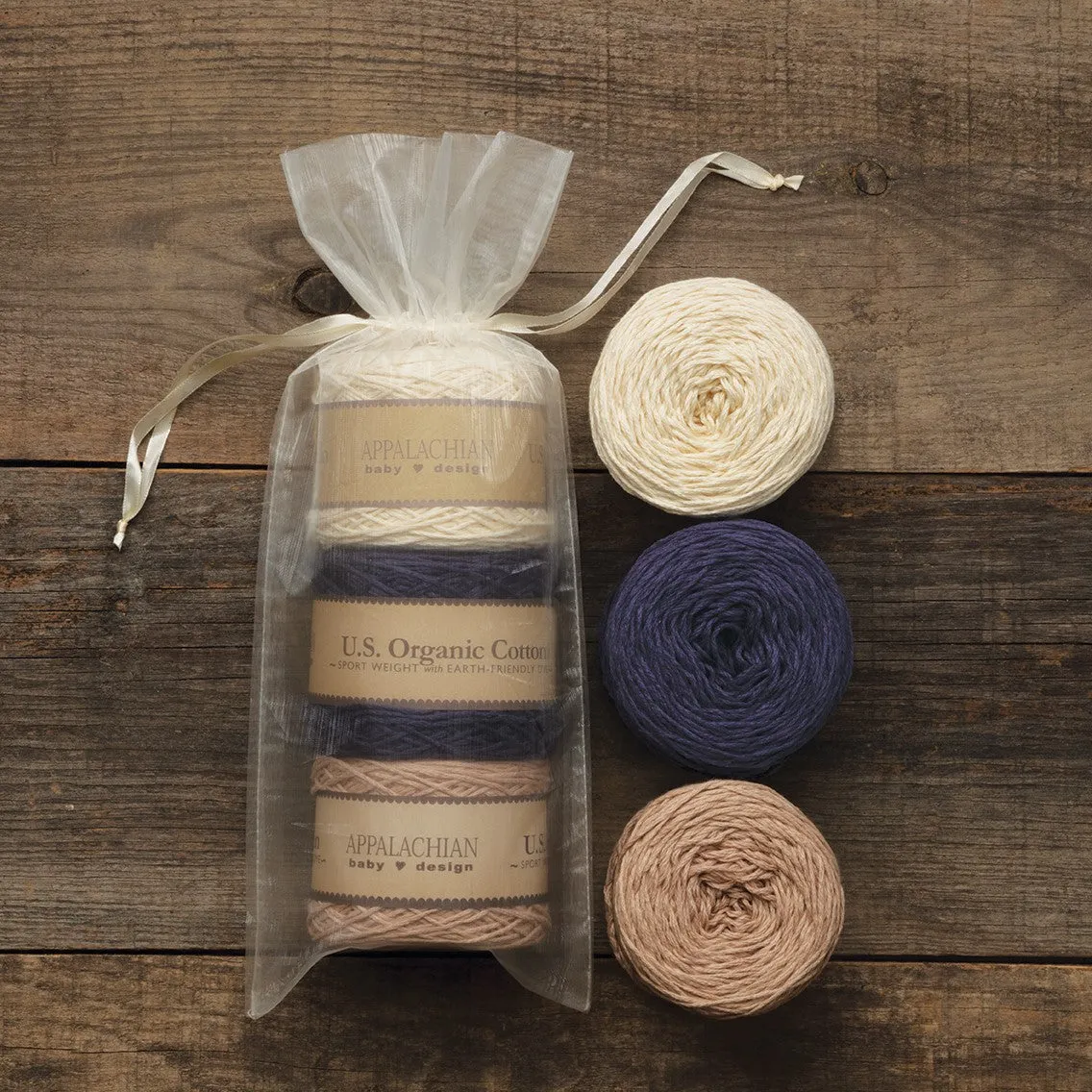 3 Pack U.S. Organic Cotton Yarn Set