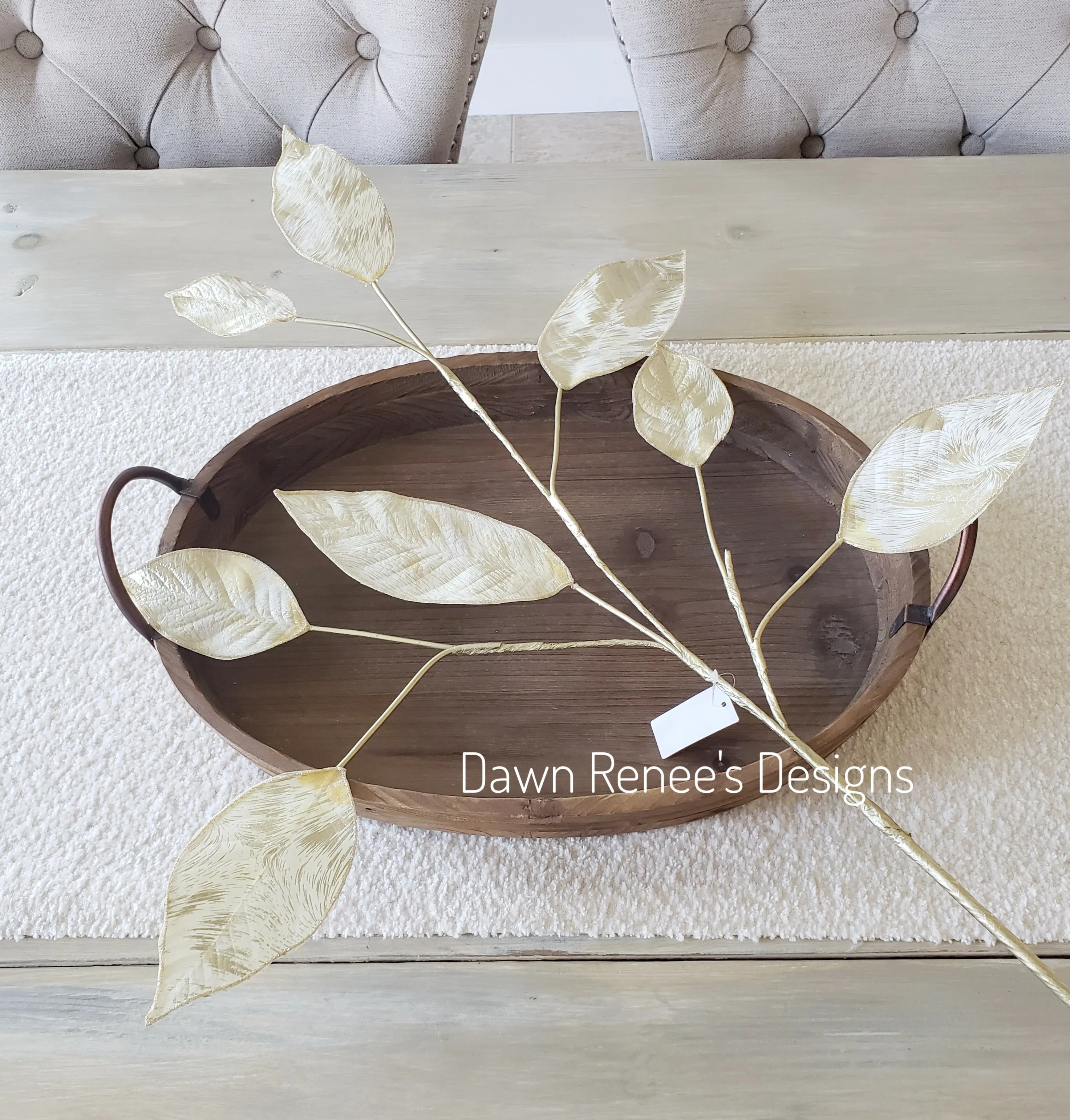 37.5 in Gold Glitter Magnolia Leaf Christmas Spray