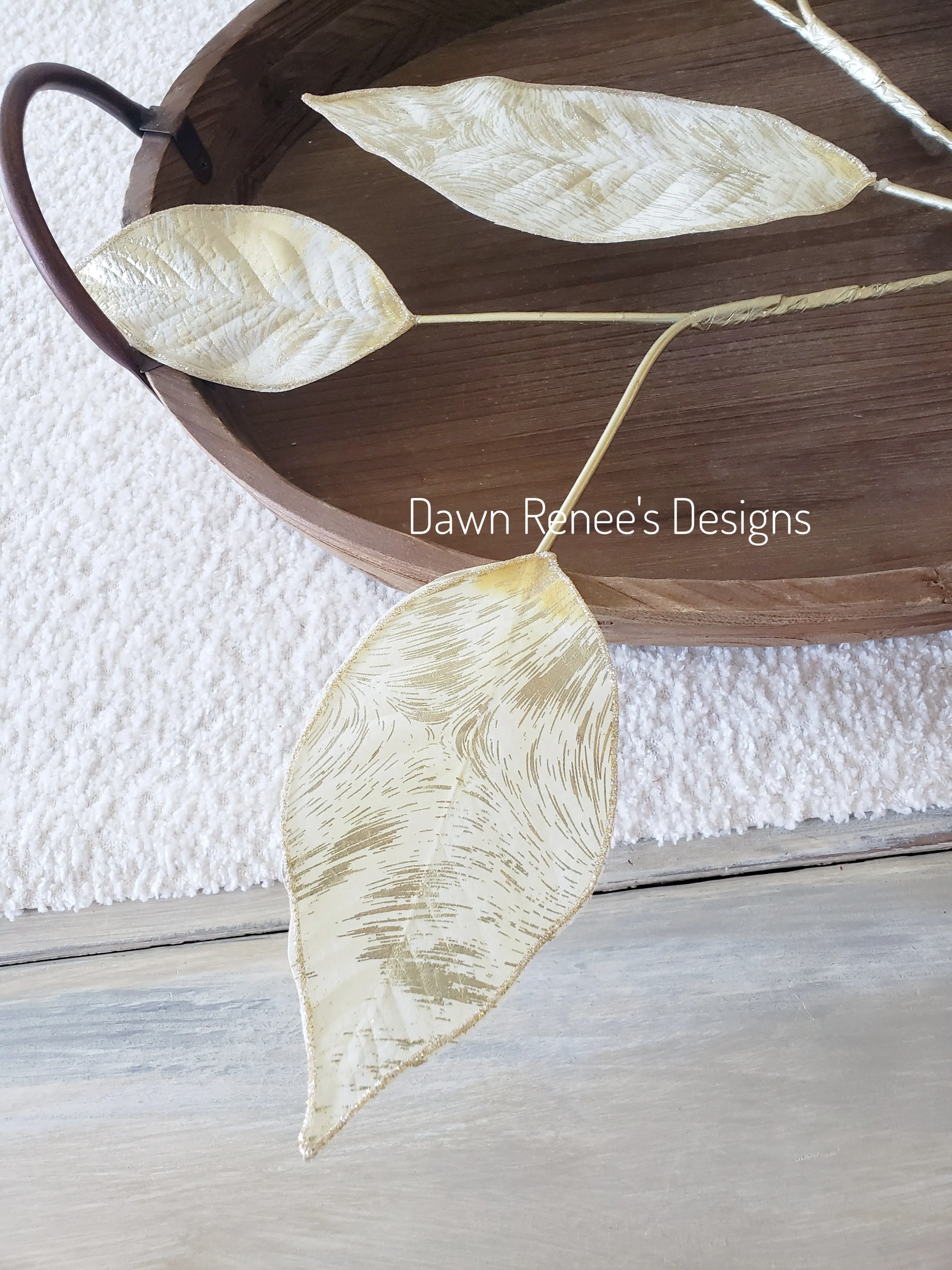 37.5 in Gold Glitter Magnolia Leaf Christmas Spray