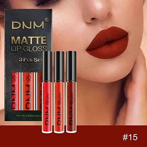3Pcs Red, Redder & Reddest Matte 24-hour Liquid Lipstick Set