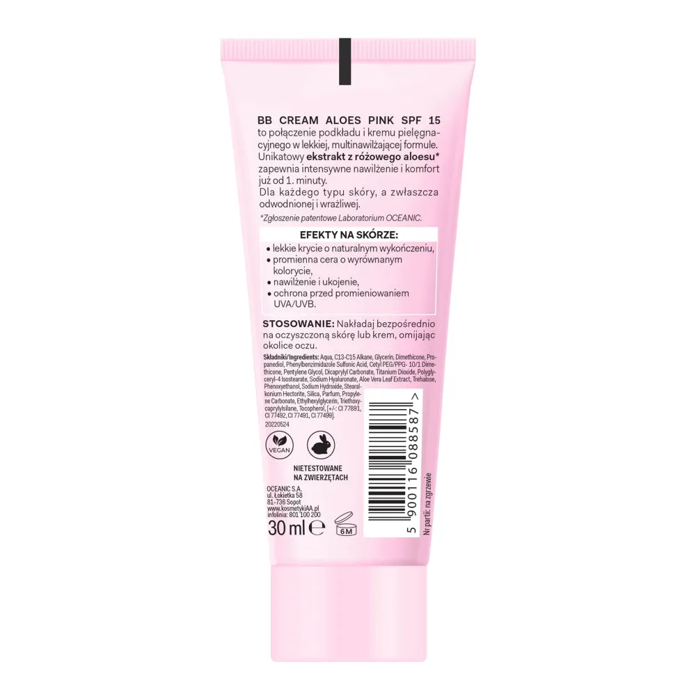 Aloes Pink multinawilżający krem BB 02 Medium 30ml