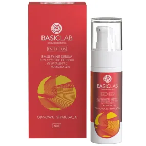 BasicLab Emulsion Serum with 0.5% pure retinol, 4% vitamin C and coenzyme Q10 30ml