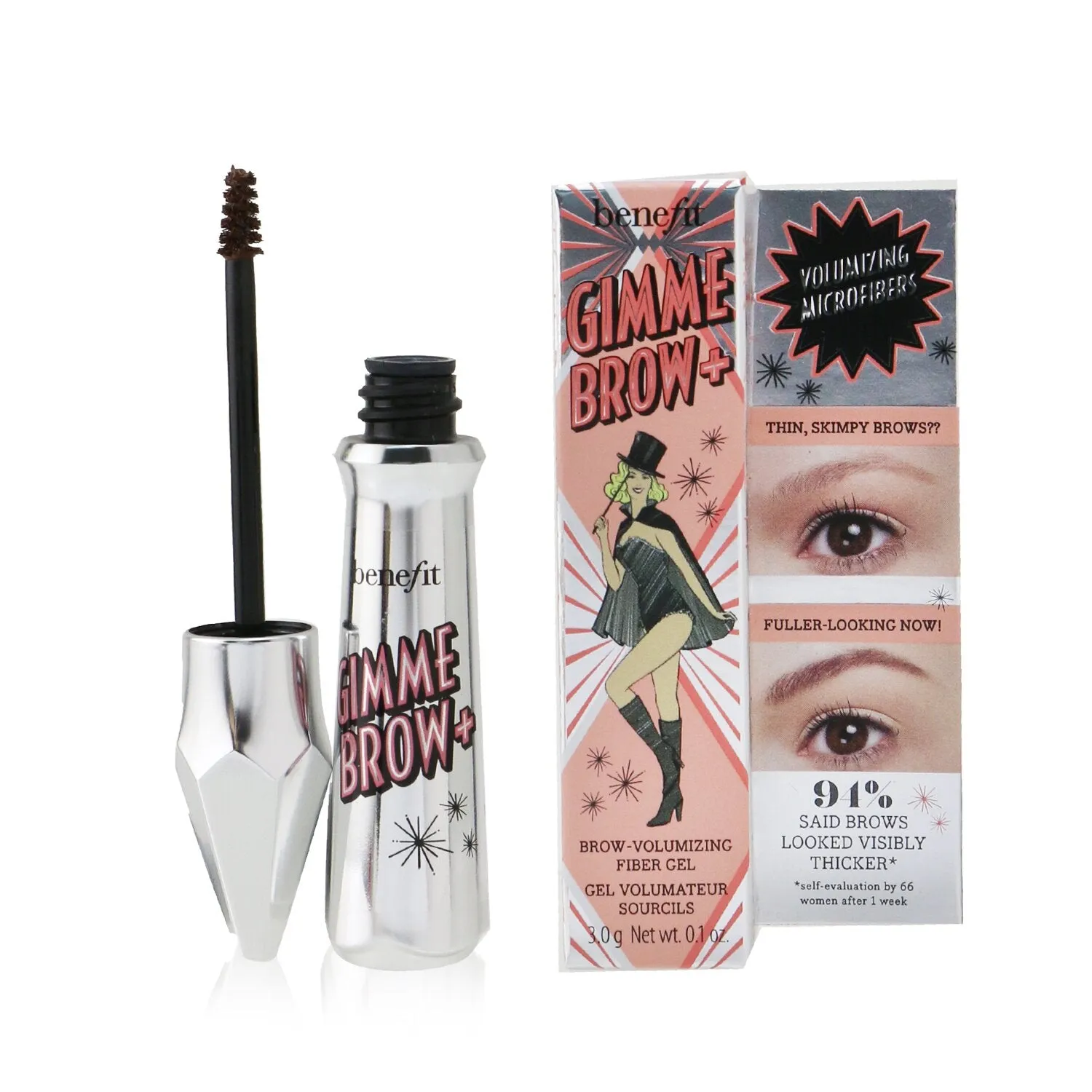 Benefit - Gimme Brow  Volumizing Fiber Gel - #3.5 (Warm Auburn Brown)  - 3g/0.1o