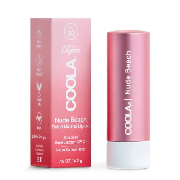 COOLA Mineral Liplux Organic Tinted Lip Balm Sunscreen SPF 30