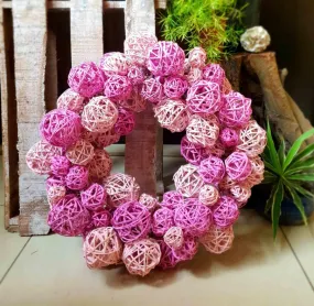 Pink Door Christmas Wreath